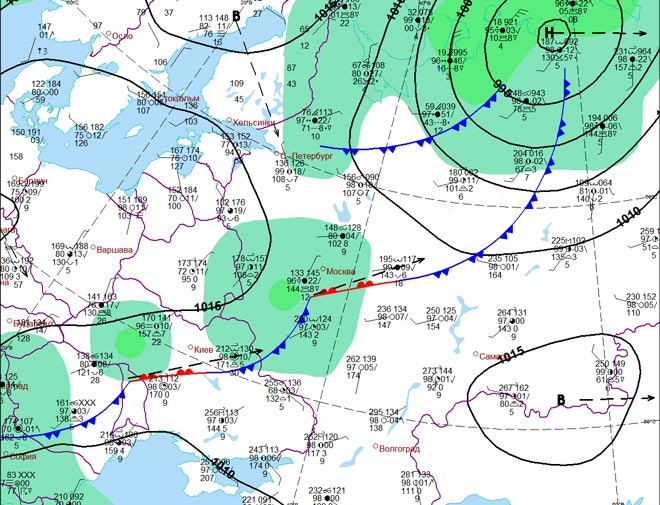 Gismeteo москва карта осадков