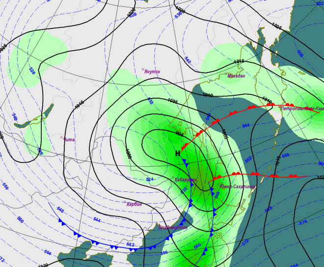 Карта циклонов дальний восток