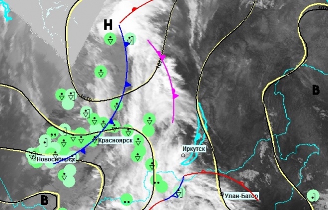 Карта погоды восточная сибирь
