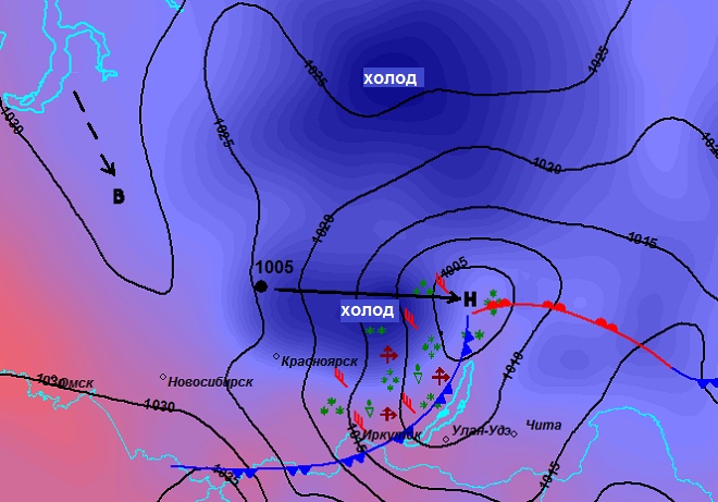 Карта погоды восточная сибирь