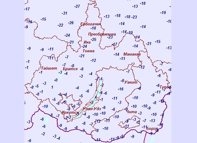 Погода иркутская область 14 дней