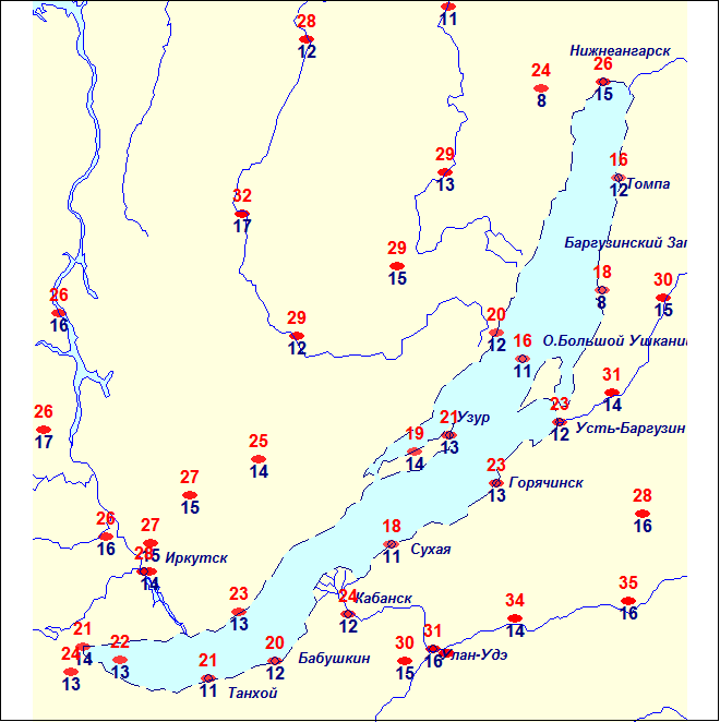 Теплые озера байкал карта