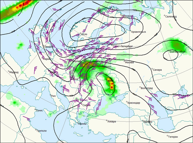 Карта циклонов спб