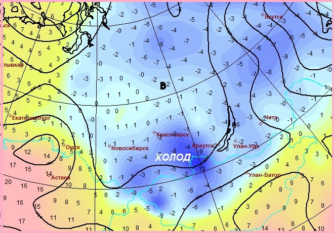 Карта погоды восточная сибирь