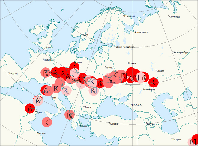 Карта гроз в россии