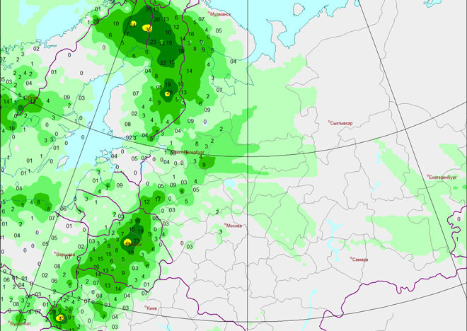 Карта дождя сыктывкар