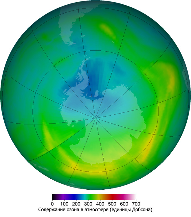 Озоновая дыра над антарктидой фото