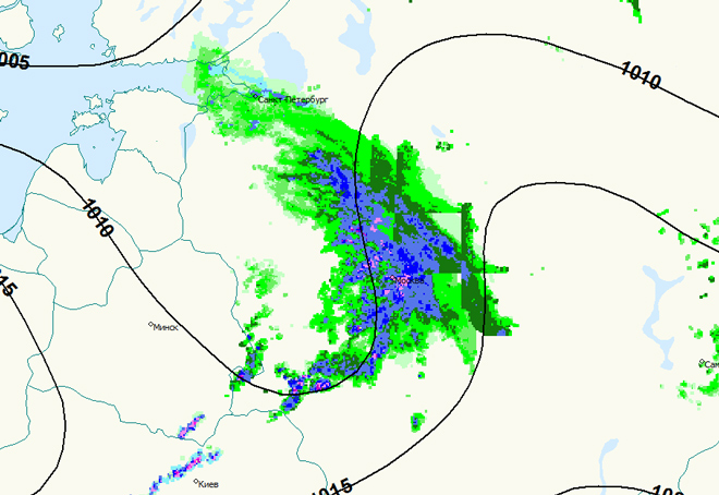 Gismeteo москва карта осадков