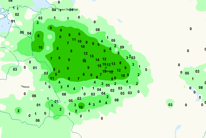 Карта осадков зеленоград гисметео