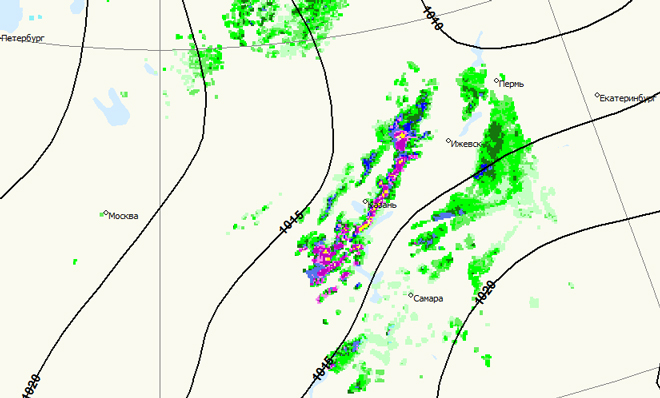 Грозовой фронт карта