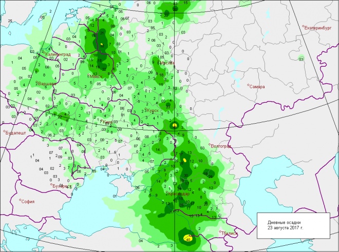 Карта гроз и осадков в ижевске