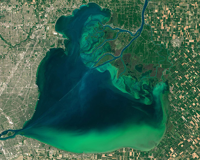 Карта водоемов со спутника