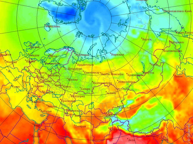 Климатическая карта россии онлайн в реальном времени