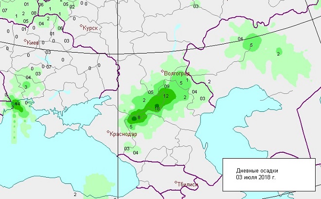 Карта осадков бурбаш