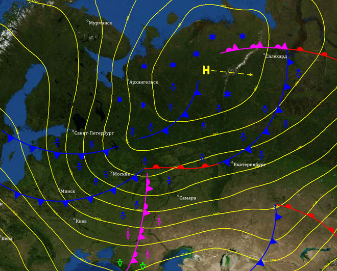 Gismeteo карта ветров