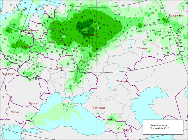 Карта осадков сегодня курск