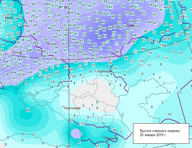 Карта осадок гисметео