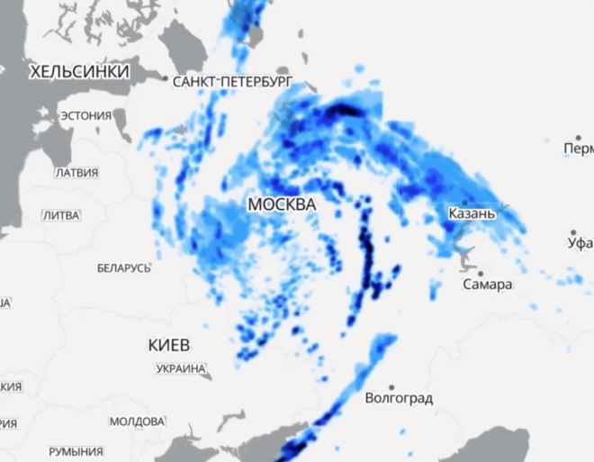 Карта движения осадков троицк москва