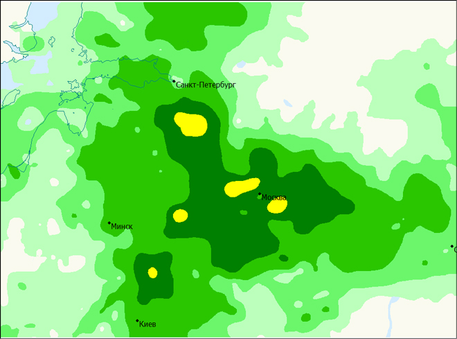 Карта осадков в кобрине