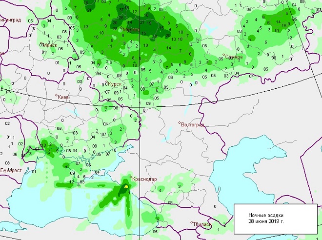 Карта осадков в кологриве