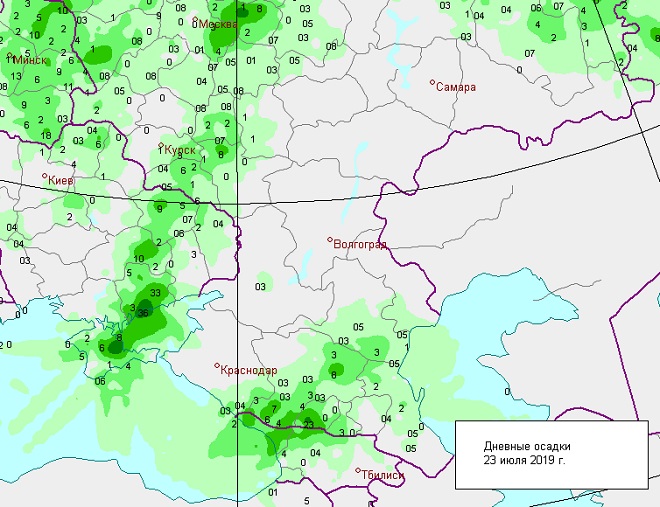 Осадки европейского юга