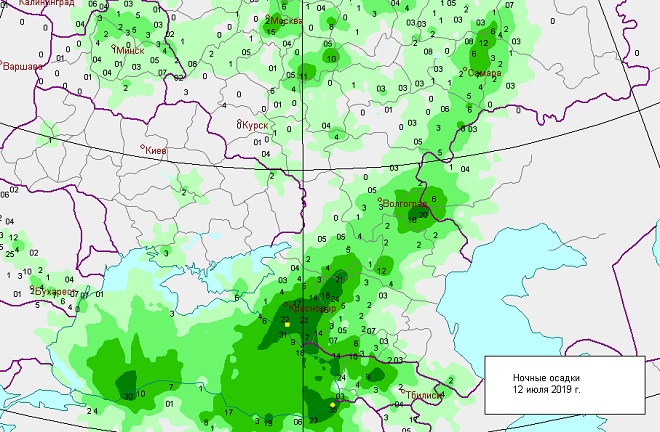 Погода острино карта осадков