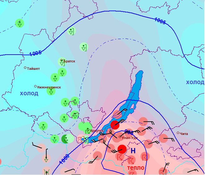 Карта осадков кызыл