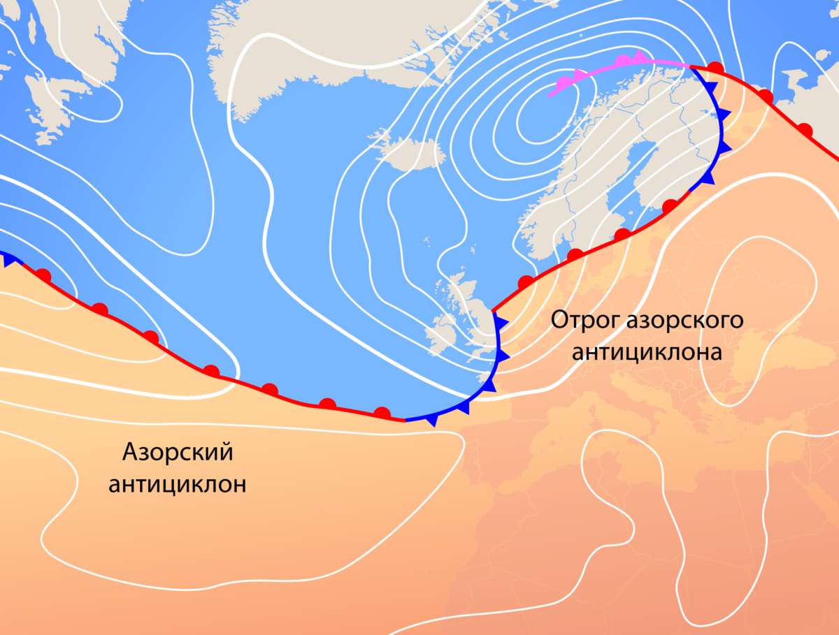 Тепло максимум. Азорский антициклон. Азорский и Арктический максимумы. Азорский антициклон на карте. Отроги азиатского максимума.