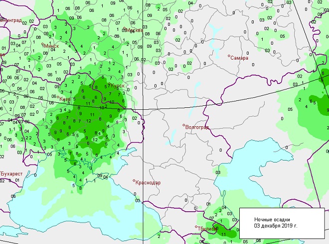 Карта осадков витебск