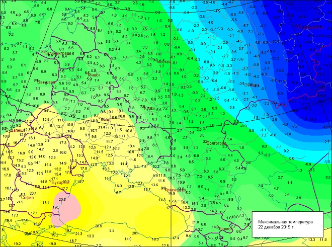 Температура 22 декабря
