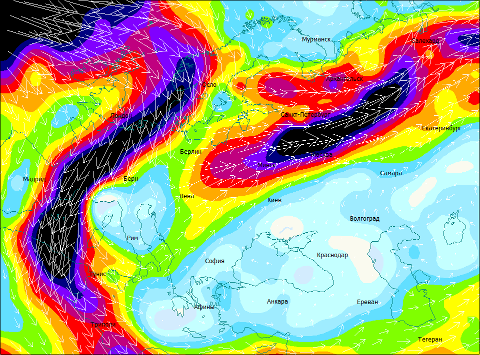 Воздушные течения карта