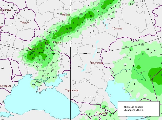 Обоянь погода карта осадков