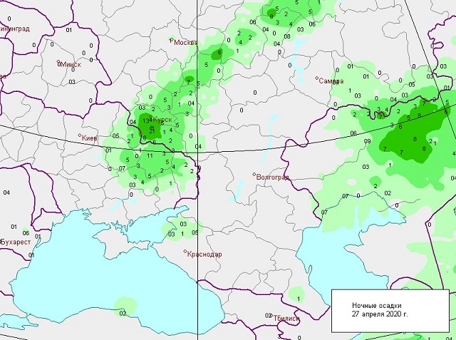 Карта дождя обоянь