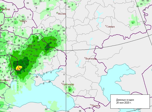 Карта дождя обоянь