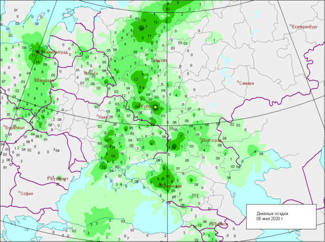 Карта осадков волгоград