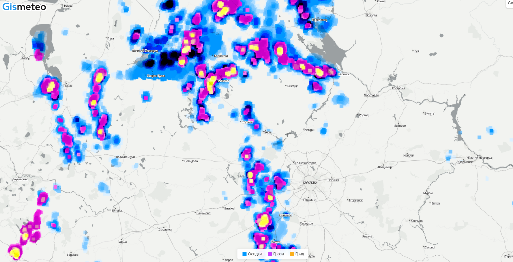 Погода карта гроз
