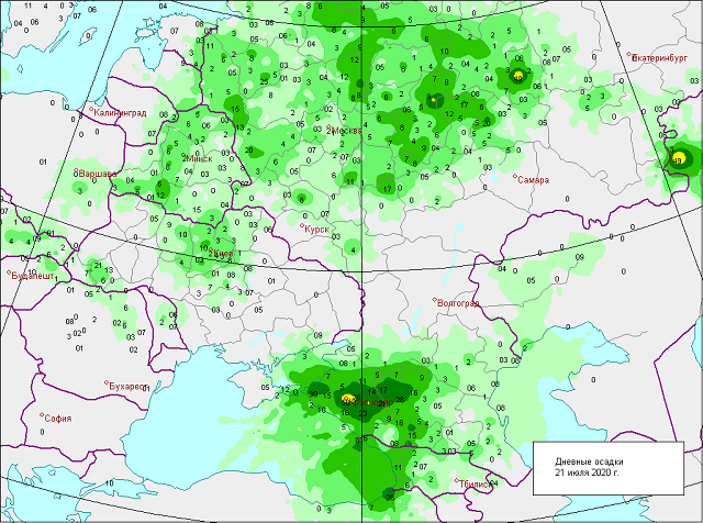 Карта осадков чайковский