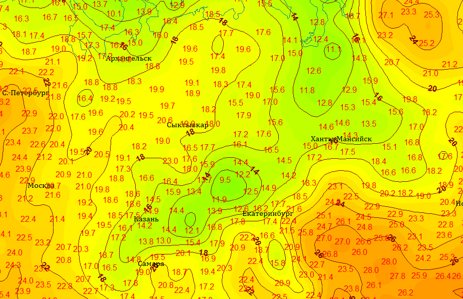 Спутниковая карта погоды в реальном времени gismeteo