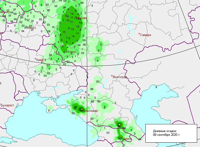 Осадки гисметео карта