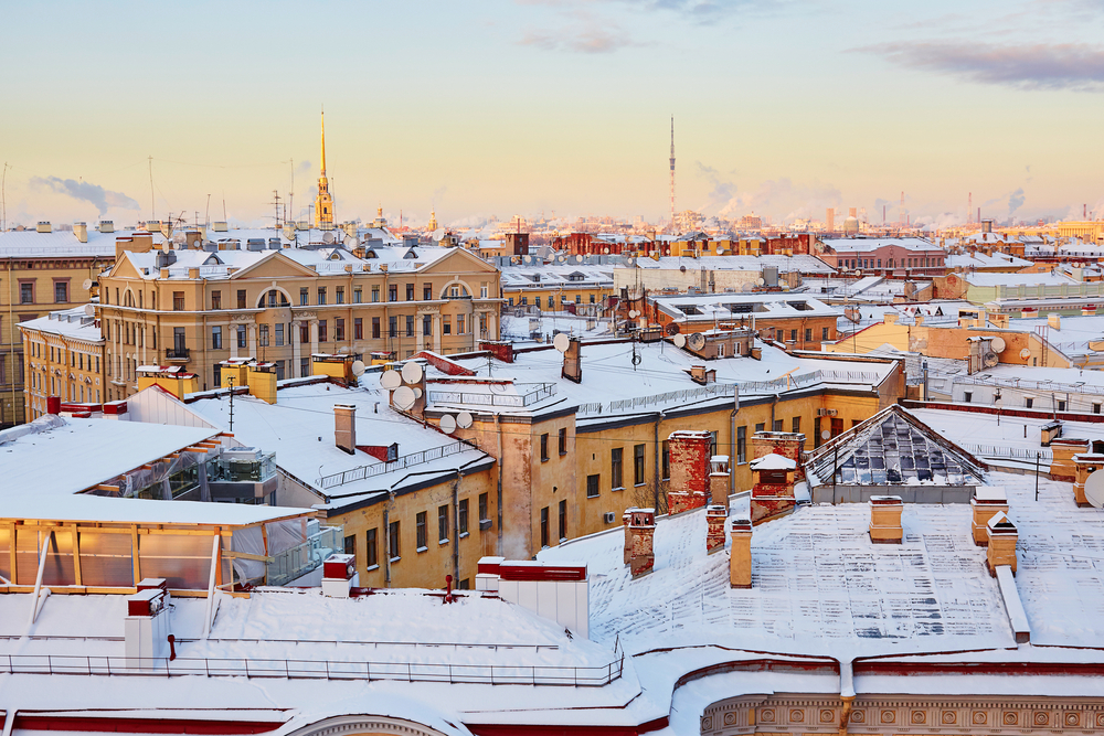 Крыши санкт петербурга зимой