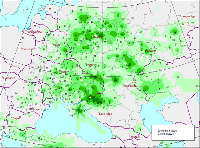 Гисметео спас клепики карта осадков