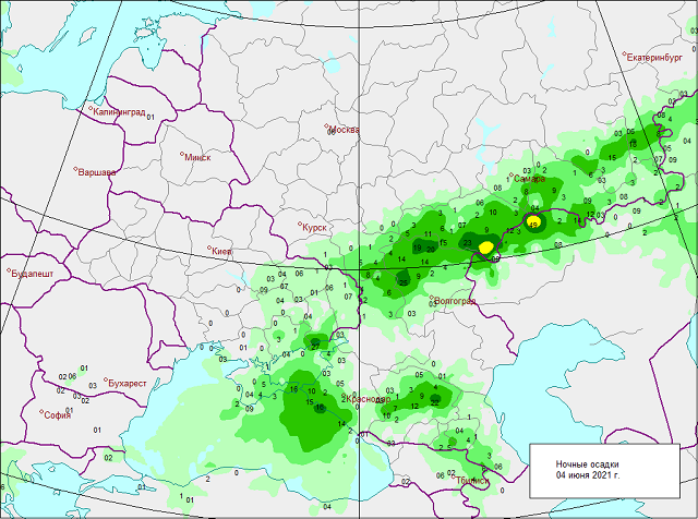 Карта гроз и осадков в реальном времени еао