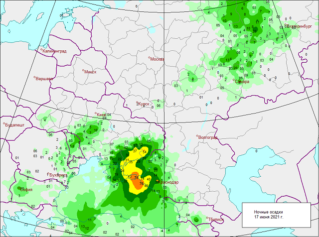 Карта осадков краснодарского края сегодня