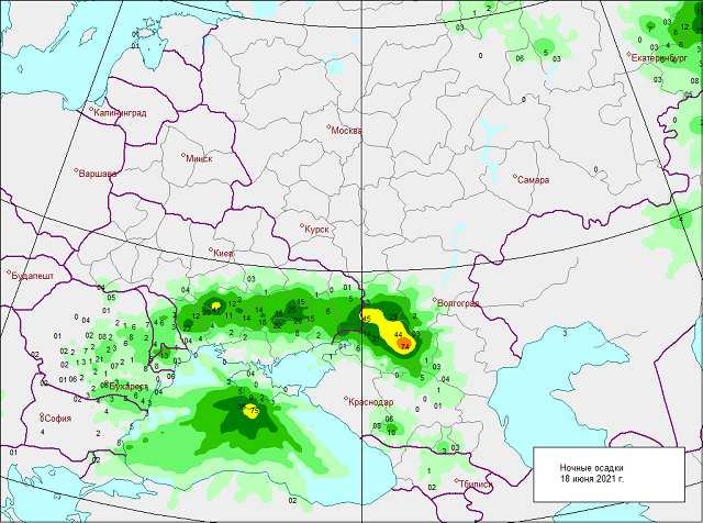 Карта пыльцы гисметео.