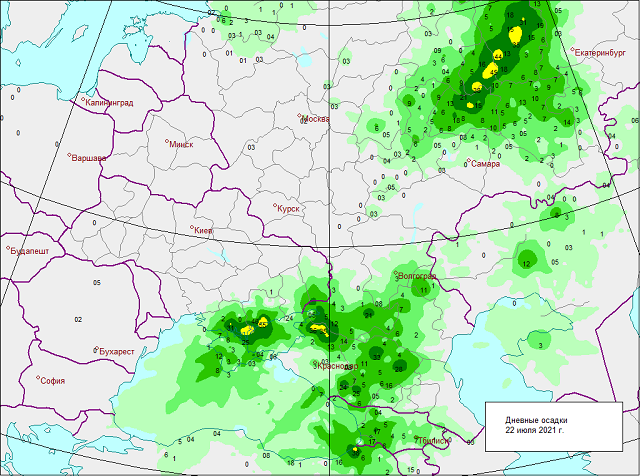 Карта дождя gismeteo