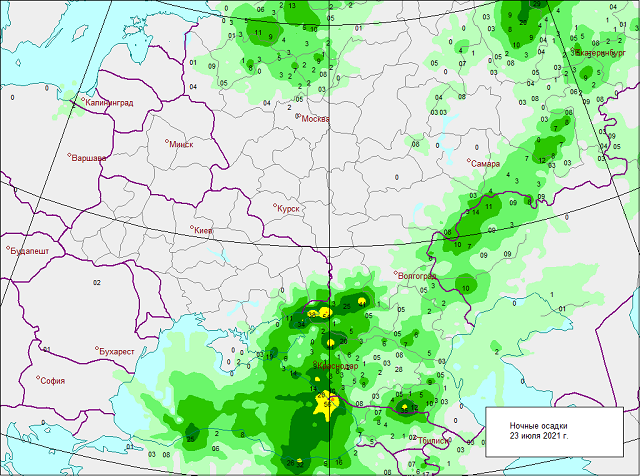 Карта осадков жуковка
