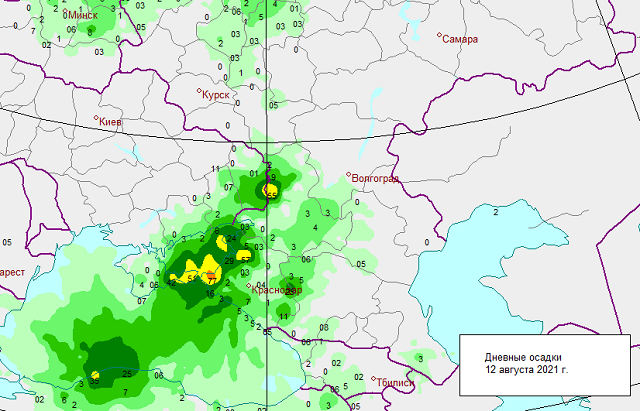 Gismeteo ставрополь карта осадков