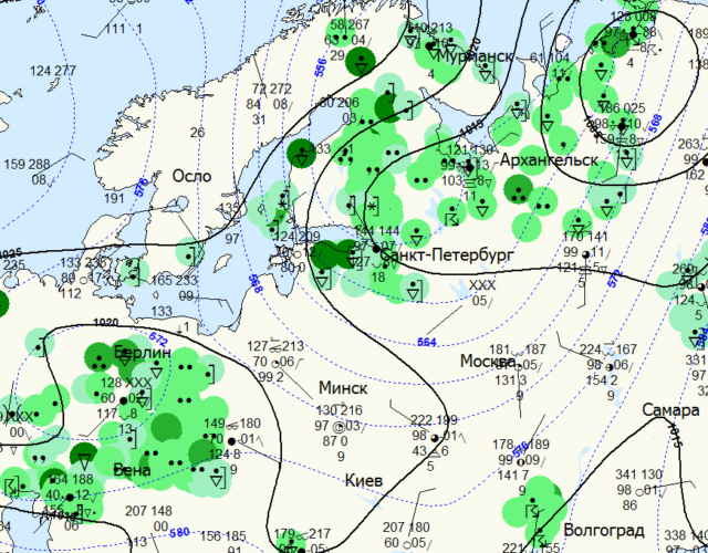 Карта дождя gismeteo