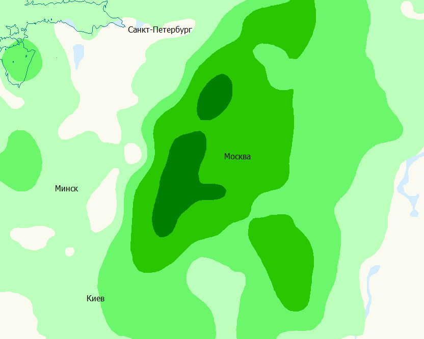 Осадки на карте минск