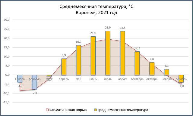 Воронеж температура июля